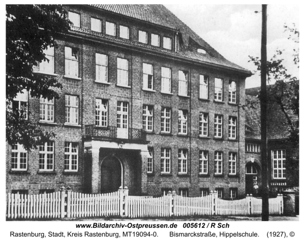 Rastenburg, Bismarckstraße, Hippelschule