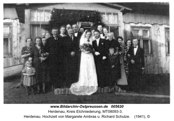 Herdenau. Hochzeit von Margarete Ambras u. Richard Schulze