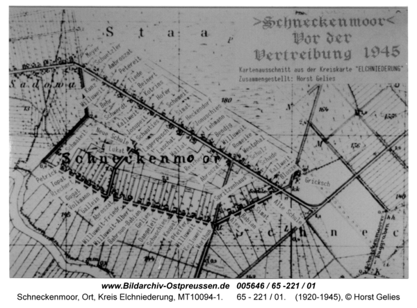 Schneckenmoor MTB 10094-2 mit Namen der Siedler vor der Vertreibung, 65 - 221 / 01