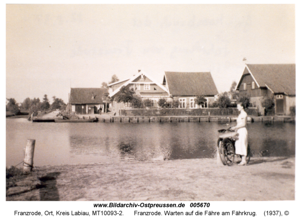 Franzrode. Warten auf die Fähre am Fährkrug