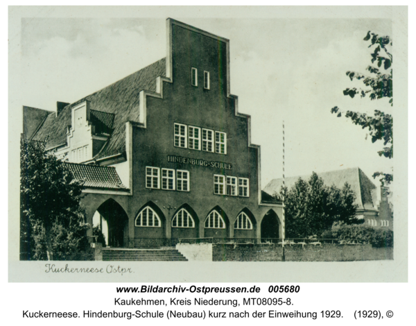 Kuckerneese. Hindenburg-Schule (Neubau) kurz nach der Einweihung 1929