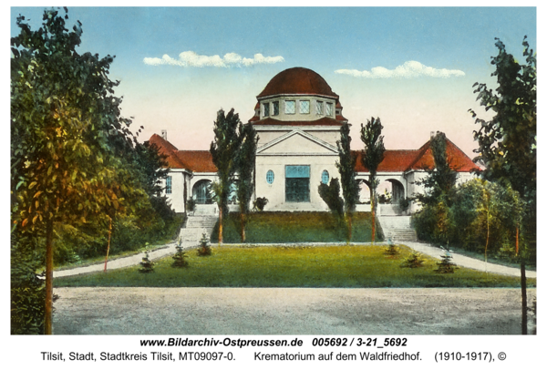 Tilsit, Krematorium auf dem Waldfriedhof