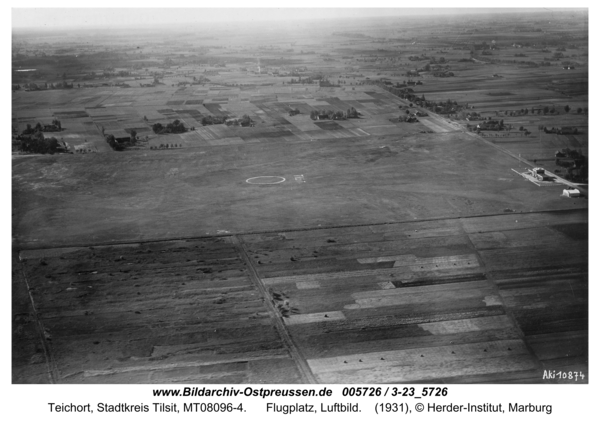Tilsit-Teichort, Flugplatz, Luftbild