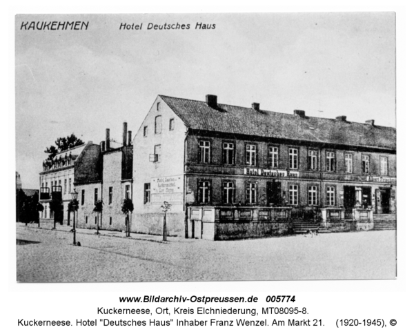 Kuckerneese. Hotel "Deutsches Haus" Inhaber Franz Wenzel. Am Markt 21