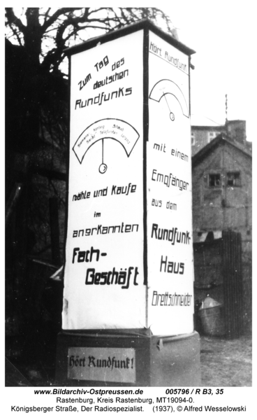 Rastenburg, Königsberger Straße 16, Der Radiospezialist