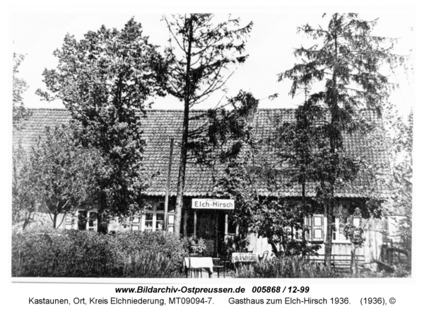 Kastaunen, Gasthaus zum Elch-Hirsch 1936