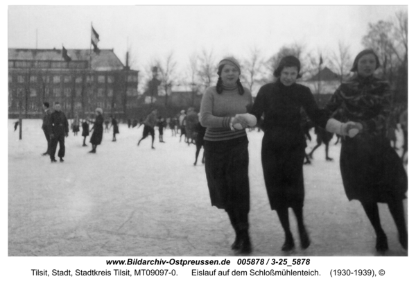 Tilsit, Eislauf auf dem Schloßmühlenteich