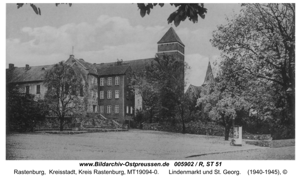 Rastenburg, Lindenmarkt und St. Georg