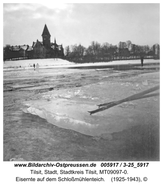 Tilsit, Eisernte auf dem Schloßmühlenteich