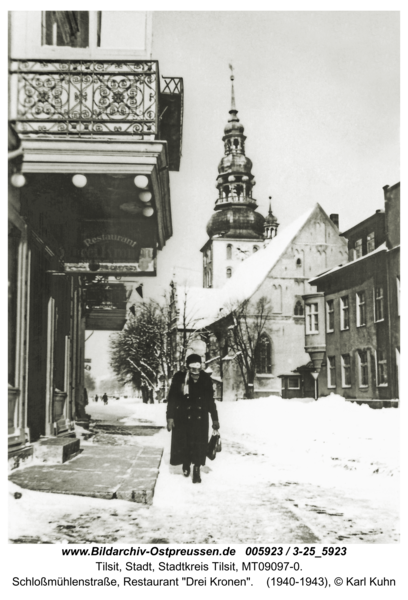 Tilsit, Schloßmühlenstraße, Restaurant "Drei Kronen"