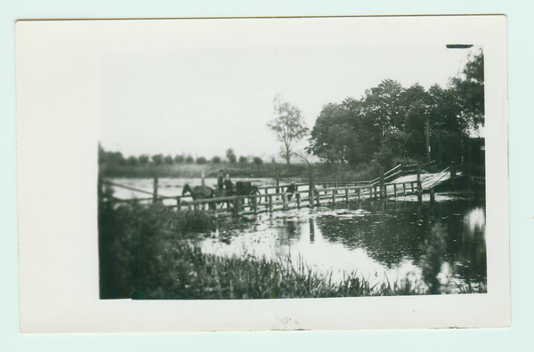 Grünhausen, Schwimmbrücke über die Schalteik zwischen Grünhausen und Schalteik