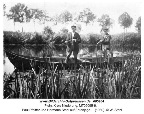 Plein, Paul Pfeiffer und Hermann Stahl auf Entenjagd