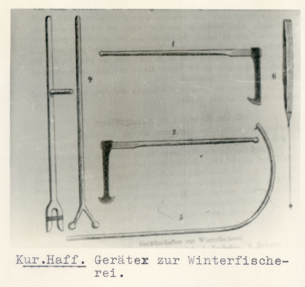 Kurisches Haff, Geräte zur Winterfischerei