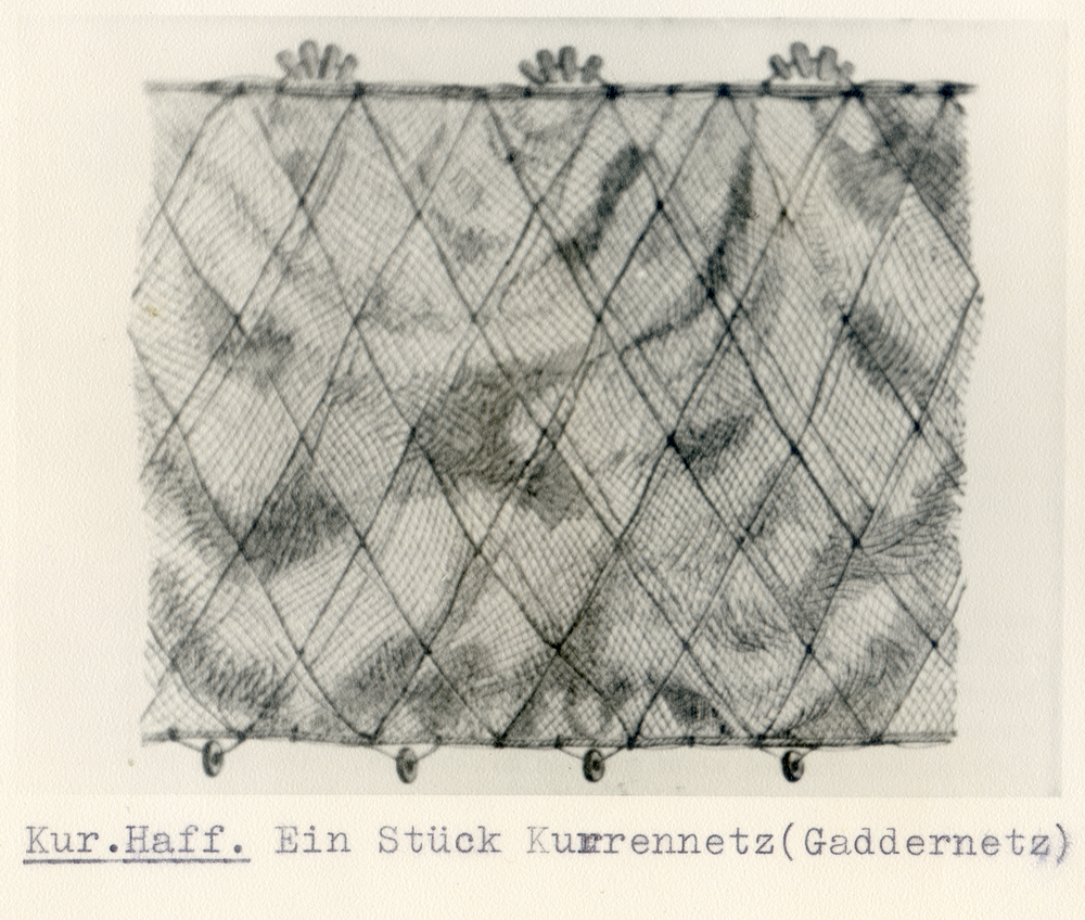 Kurisches Haff, Teil eines Kurrennetzes (Gaddernetz)