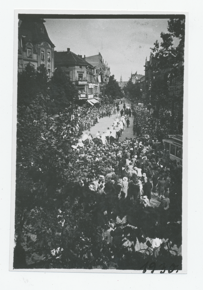 Tilsit, Heimatfest 22.-24.08.1930, Festumzug in der Hohen Straße