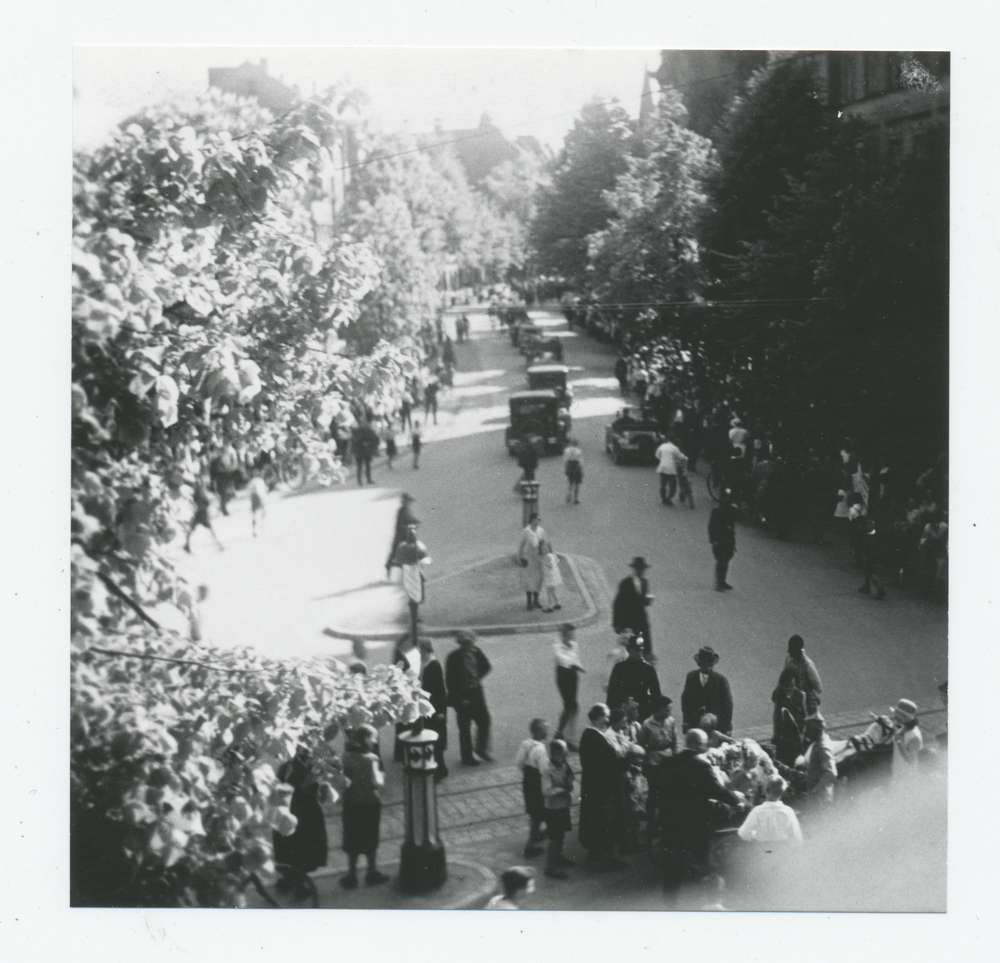 Tilsit, Kolonialtagung am 22.05.1932, Ziegengespann, Blick in die Clausiusstraße