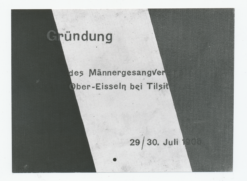 Obereißeln, Plakat zur Gründung des Männergesangvereins am 29./30. Juli 1908