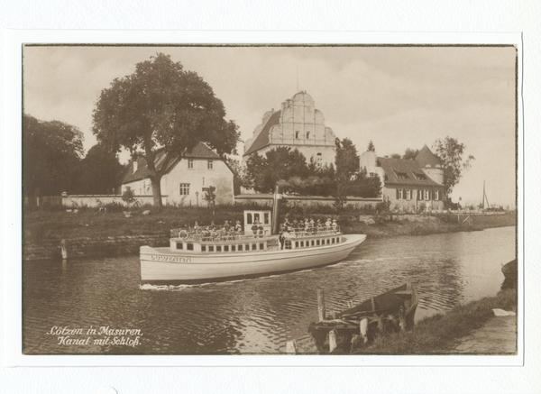 Lötzen, Kanal mit Schloß, Dampferfahrt mit der Löwentin