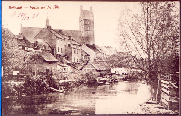 Guttstadt, Partie an der Alle mit Blick zum Dom