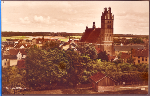 Guttstadt, Ortsansicht mit Dom