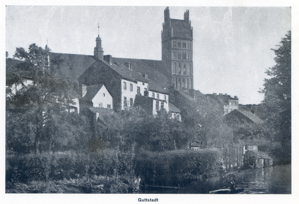 Guttstadt, Partie an der Alle mit Blick zum Dom