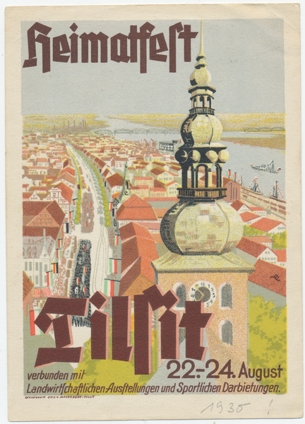 Tilsit, Postkarte zum Heimatfest 22.-24.08.1930