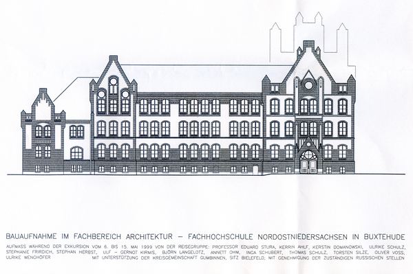 Gumbinnen, Ehem. Friedrichs-Schule, Ansicht von Westen