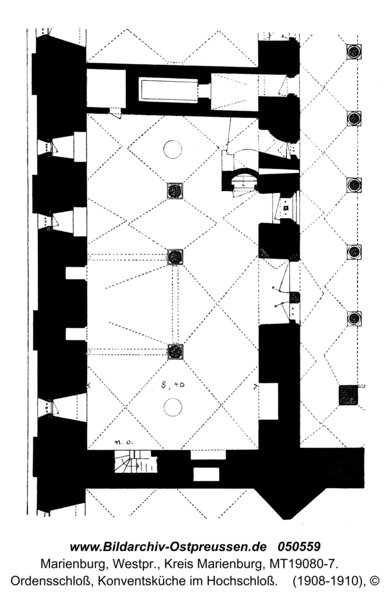 Marienburg, Ordensschloss, Konventsküche im Hochschloss