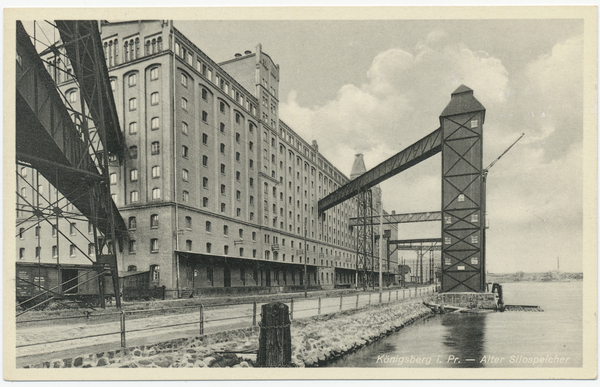 Königsberg, Außenhafen, Alter Silospeicher am Hafenbecken 4