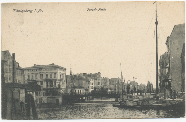 Königsberg, Blick auf die Krämerbrücke und den Unteren Fischmarkt