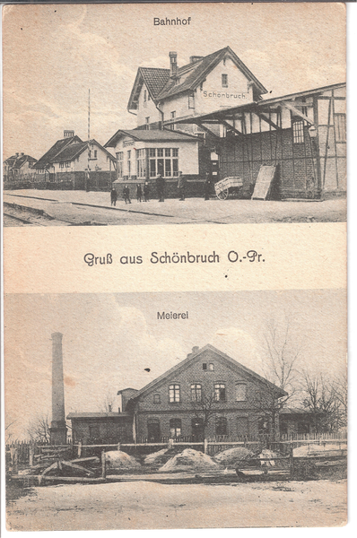 Schönbruch Kr. Bartenstein, Bahnhof, Meierei