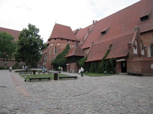 Marienburg (Malbork), Blick in den Innenhof der Ordensburg