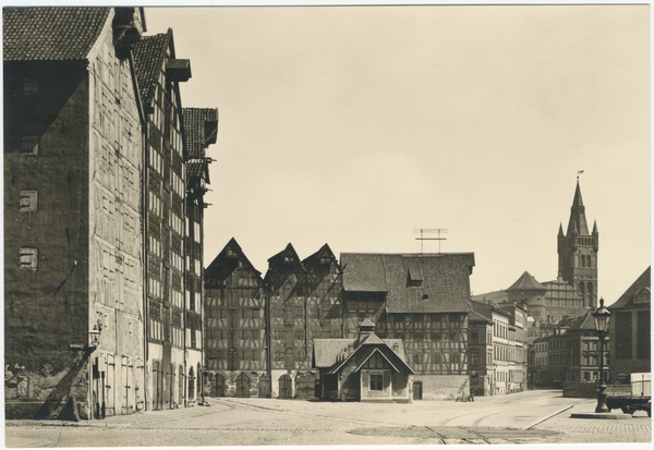 Königsberg, Speicherviertel "Lastadie", Blick zum Schloss