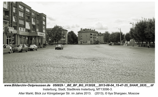 Insterburg, Alter Markt, Blick zur Königsberger Str. im Jahre 2013