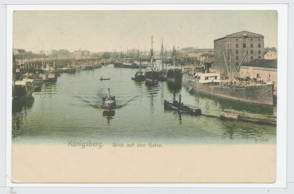 Königsberg, Innenhafen, Blick von der Grünen Brücke Richtung Westen