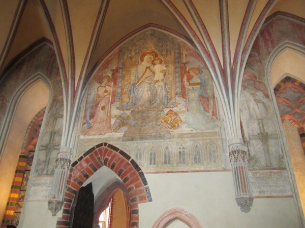 Marienburg (Malbork), Schloß, St. Annenkapelle, Wandmalerei, Marienbild