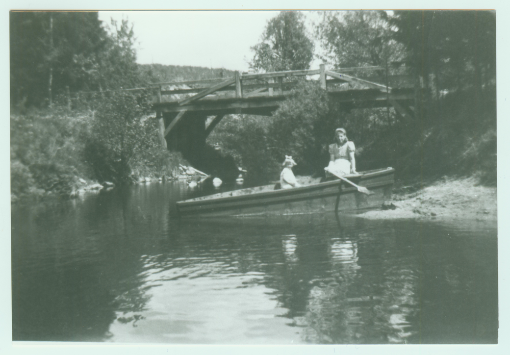 Mulden, Holzbrücke über die Ilme