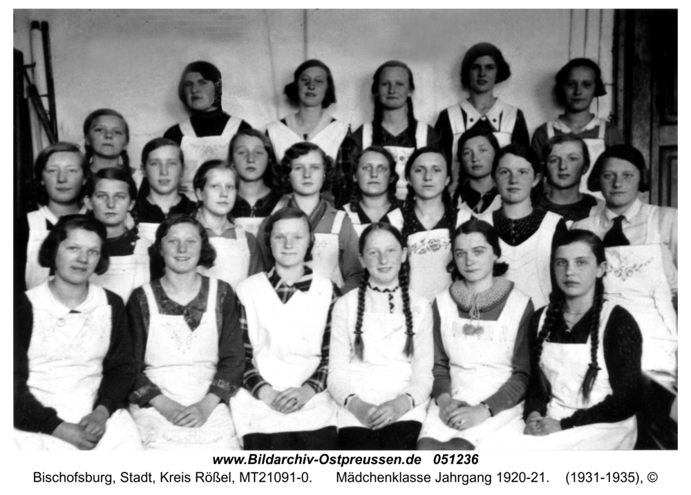 Bischofsburg, Mädchenklasse Jahrgang 1920-21
