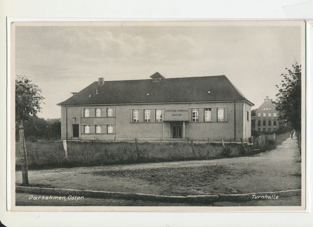 Darkehmen, „Städtische Turnhalle“, Turnhalle der Hoert-Wessel-Schule