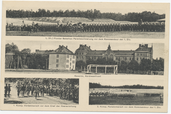 Königsberg (Pr.), Kaserne des Pionierbataillons Fürst Radziwill, Paradeaufstellung des Bataillons