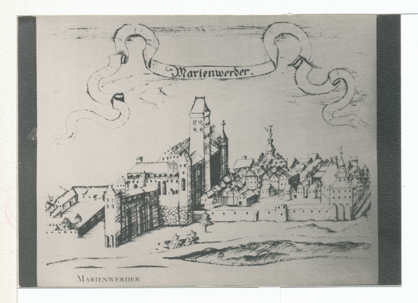 Marienwerder, Kupferstich, Dom und Schloß des Domkapitels