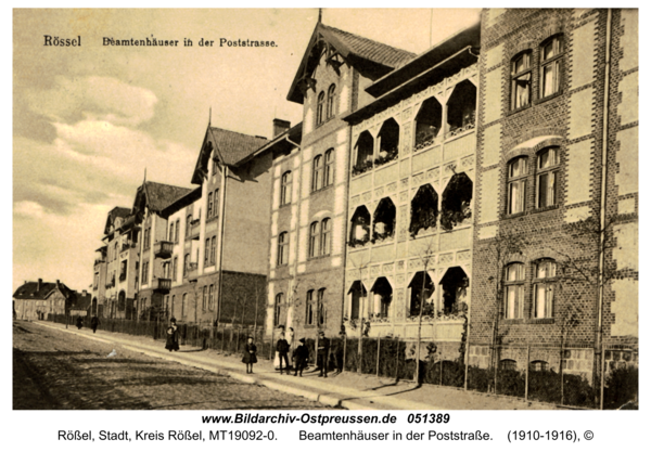 Rößel, Beamtenhäuser in der Poststraße
