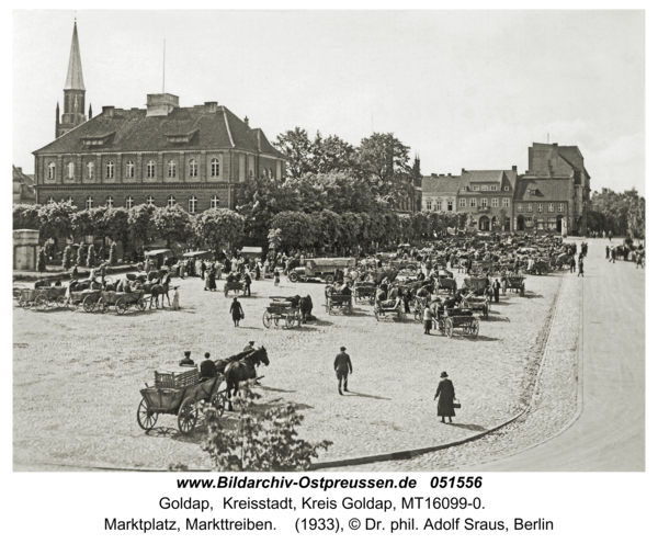 Goldap, Marktplatz, Markttreiben