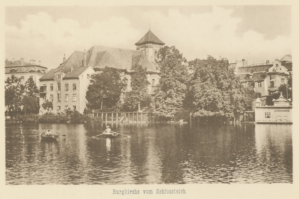 Königsberg, Schlossteich mit Burgkirche