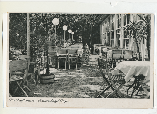 Braunsberg, Hotel Reichshof, Die Flußterrasse