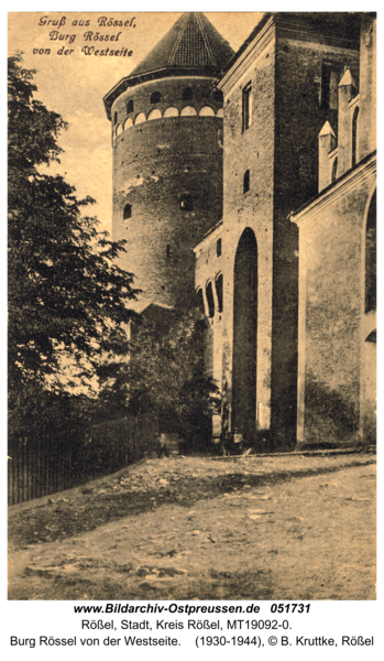 Rößel, Burg Rössel von der Westseite