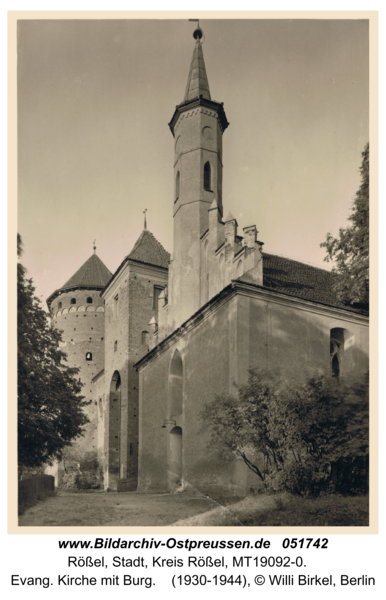 Rößel, Evang. Kirche mit Burg