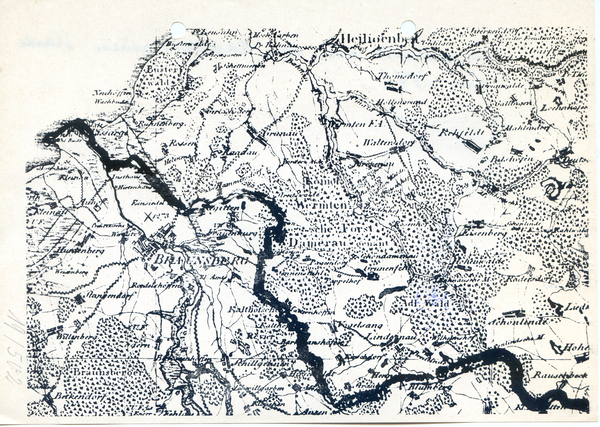 Heiligenbeil, Ausschnitt aus der Schrötterschen Karte