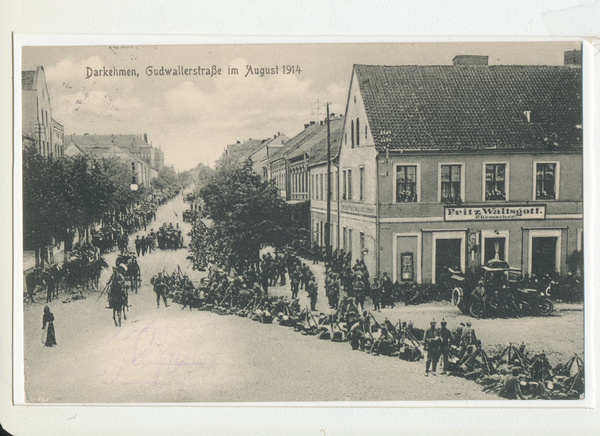 Darkehmen, Gudwaller Straße im August 1914