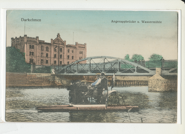 Darkehmen, Angerappbrücke und Wassermühle